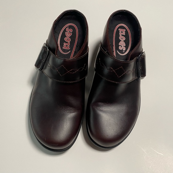 Klogs Heels Brown with buckle Size 6.5M - Picture 2 of 6